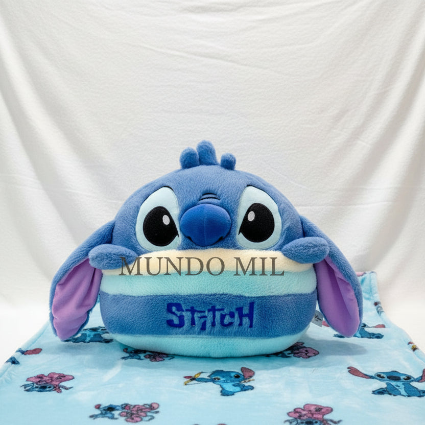 PELUCHE ALMOHADA STITCH CON COBIJA IMPORTADO K