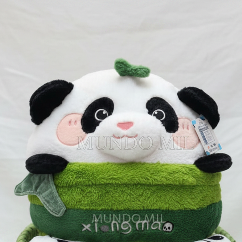 PELUCHE COJIN PANDA CON COBIJA 38 CM IMPORTADO X