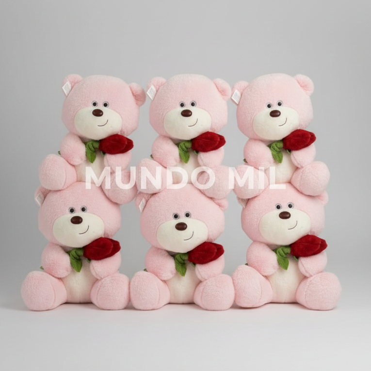 COMBO EMPRENDE:  6 OSITOS CON ROSA $95.40