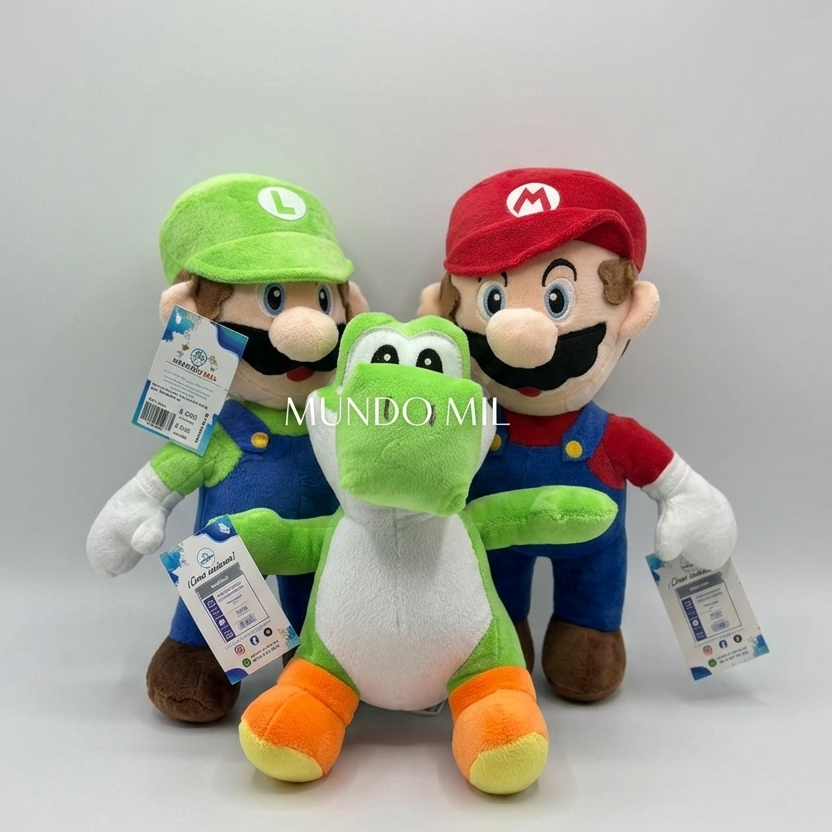 COMBO MARIO BROSS: MARIO, LUIGUI Y YOSHI $15