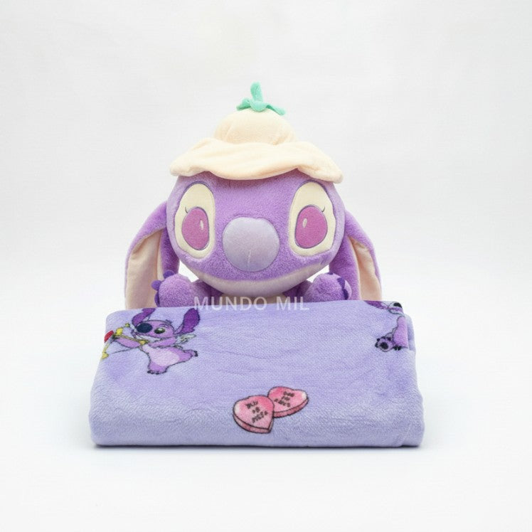 PELUCHE STITCH SOMBRERO CON COBIJA 42 CM IMPORTADO
