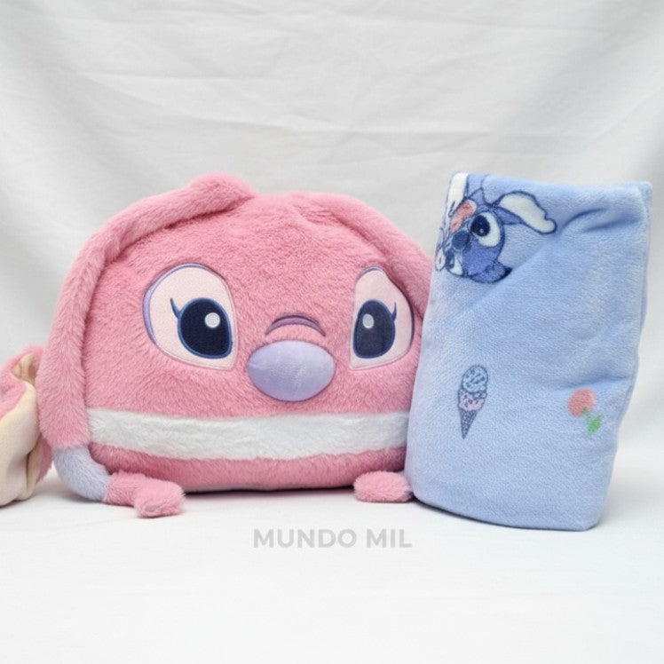 PELUCHE STITCH ANGELA COBIJA COJIN CARITAS IMPORTADO