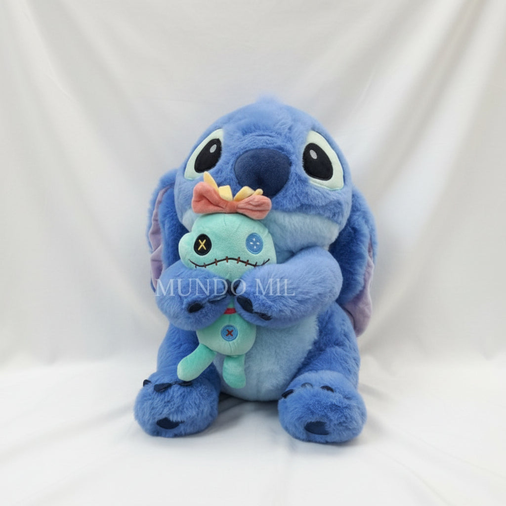 PELUCHE STITCH ANGEL CON TRAPITO SCRUMP 32 CM IMPORTADO