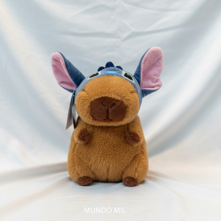 PELUCHE CAPIBARA DISFRAZADO DE STITCH 25 CM IMPORTADO