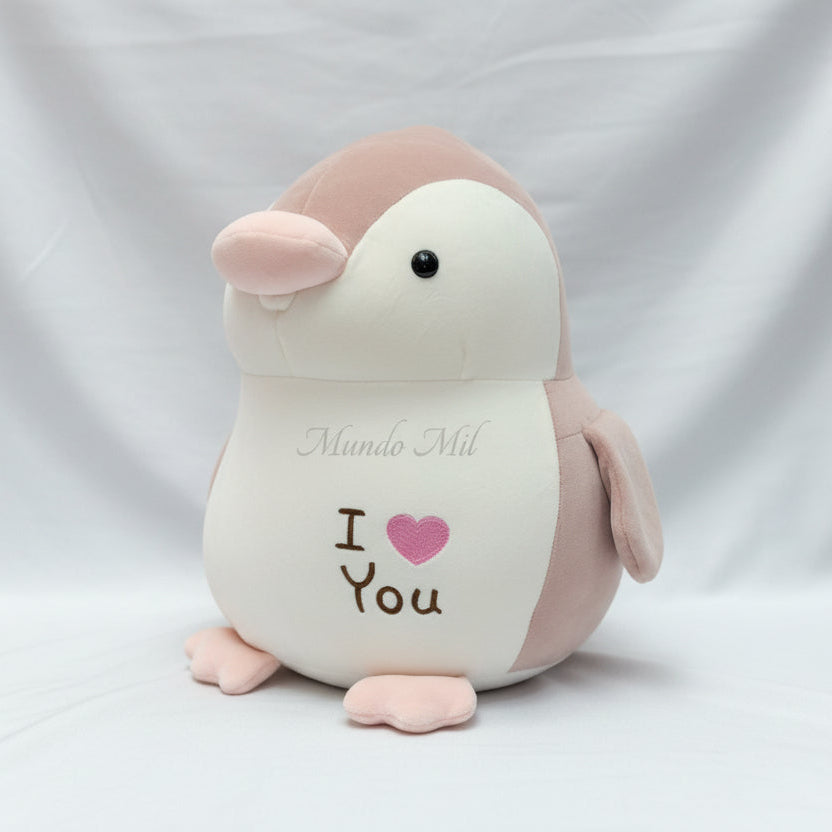 PELUCHE PINGUINO I LOVE 45 CM IMPORTADO