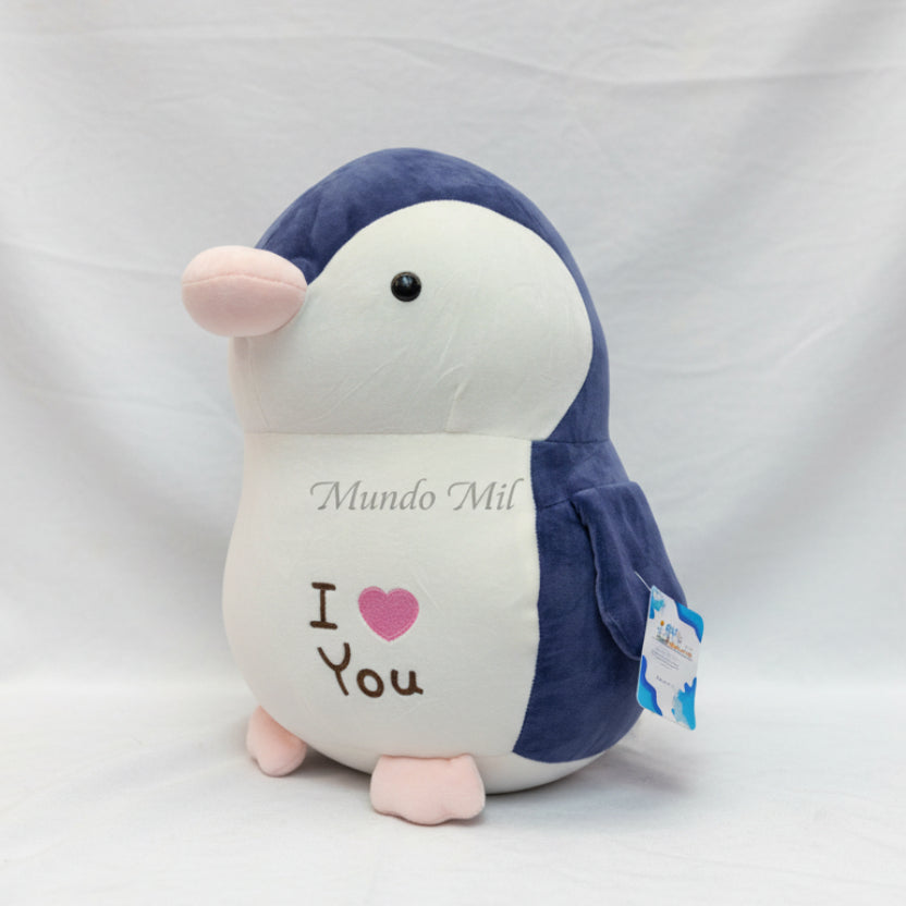 PELUCHE PINGUINO I LOVE 45 CM IMPORTADO
