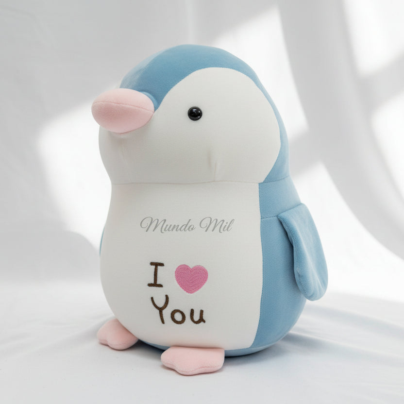 PELUCHE PINGUINO I LOVE 45 CM IMPORTADO