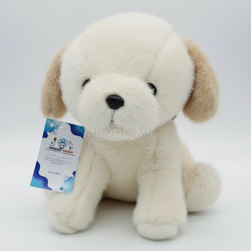 PELUCHE PERRITO CON CORREA IMPORTADO 22 CM