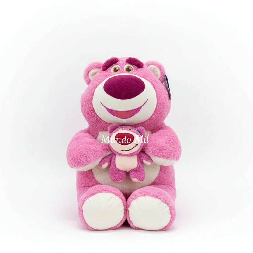 PELUCHE LOTSO SENTADO Y BEBE IMPORTADO 40 CM