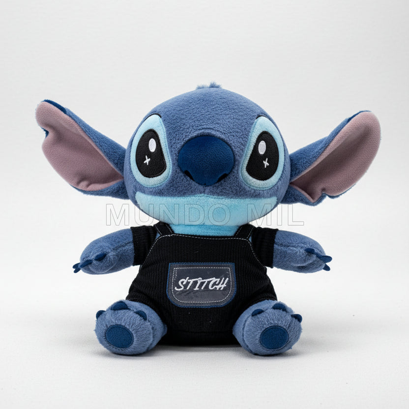 PELUCHE STITCH CON OVEROL 30 CM IMPORTADO