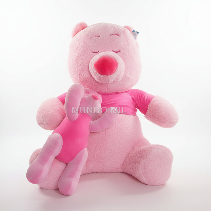 PELUCHE WINIIE POOH CON PIGGLET ROSA 85 CM IMPORTADO
