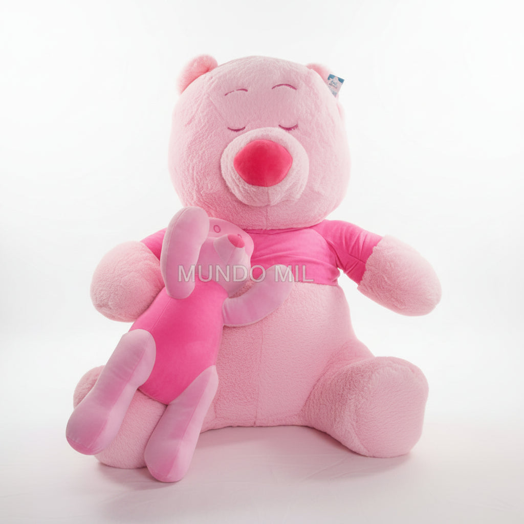 PELUCHE WINNIE POOH CON PIGGLET ROSA 68 CM IMPORTADO
