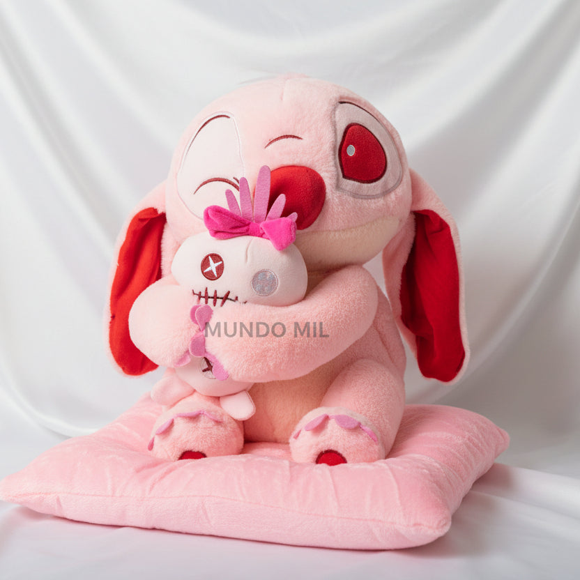 PELUCHE STITCH CON PATO CON COBIJA 45 CM IMPORTADO COLORES