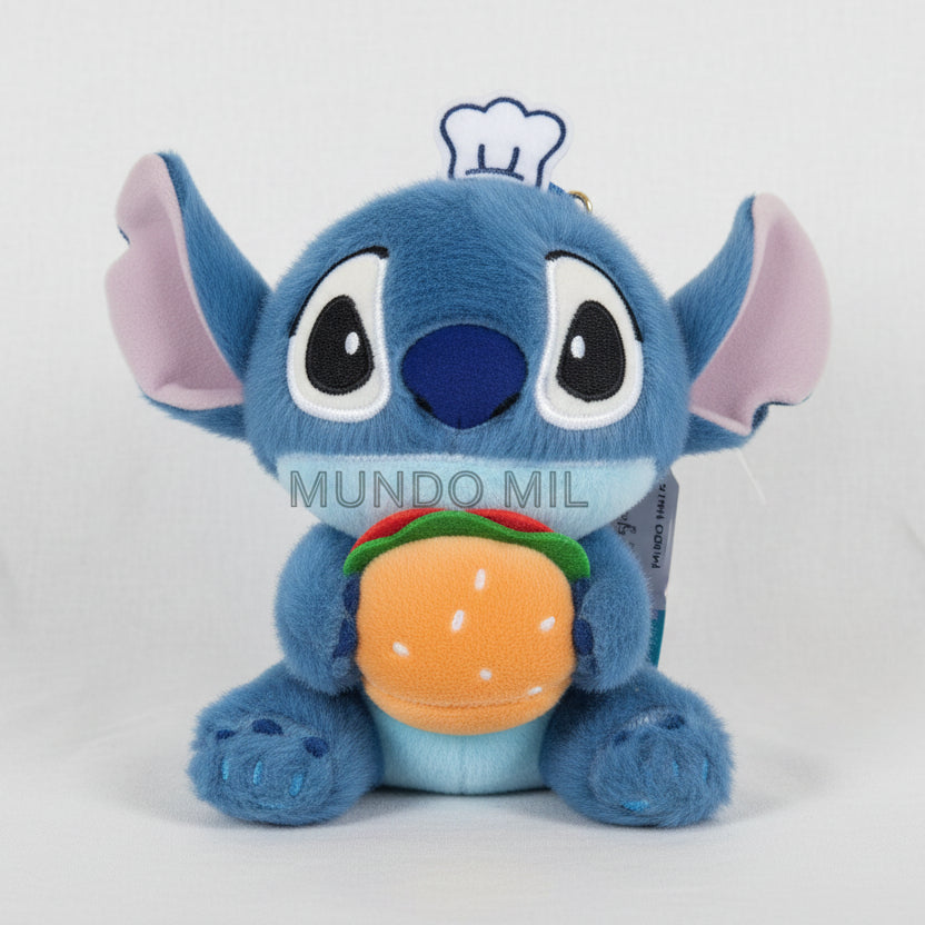 PELUCHE LLAVERO CALIDAD STITCH HAMBURGUESA IMPORTADO