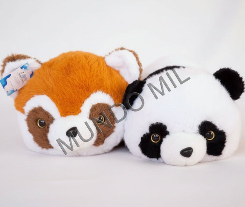 PELUCHE PANDA MAPACHE NARANJA REVERSIBLE 45 CM IMPORTADO K