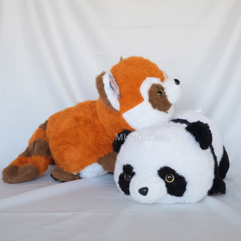 PELUCHE PANDA MAPACHE NARANJA REVERSIBLE 65 CM IMPORTADO K