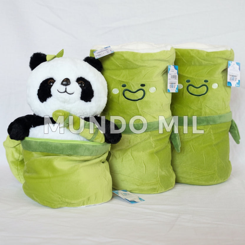PELUCHE PANDA CON CASITA BAMBU 40 CM IMPORTADO K