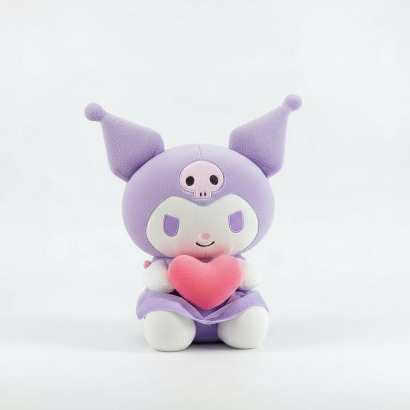 PELUCHE KUROMI VESTIDO LILA CORAZON 55 CM IMPORTADO K