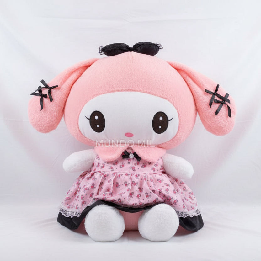 PELUCHE MY MELODY CON VESTIDO ROSA BLACK 55 CM IMPORTADO K