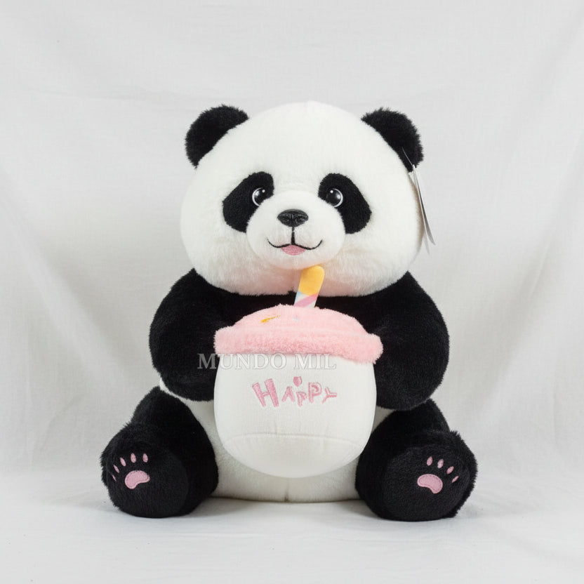 PELUCHE OSO PANDA CON MALTEADA HAPPY 38 CM 57-2-40