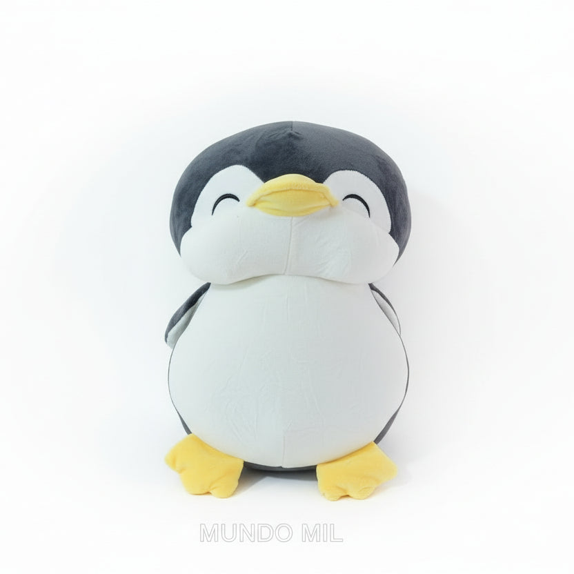 PELUCHE PINGUINO TIERNO COLOR GRIS  42 CM IMPORTADO 50-45