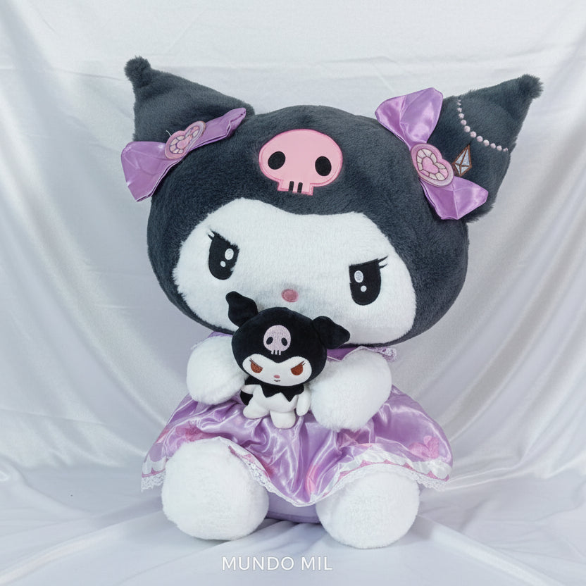 PELUCHE KUROMI CON MASCOTA 60 CM IMPORTADO 22-52