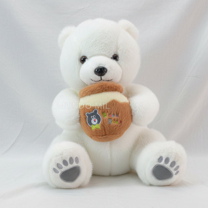 PELUCHE OSO POLAR CON MIEL  36 CM IMPORTADO 5-36
