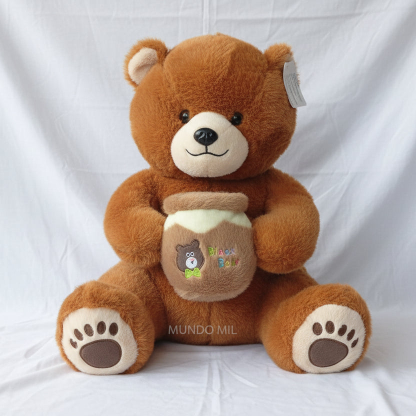 PELUCHE OSO CON MIEL CAFE 50 CM IMPORTADO 45A