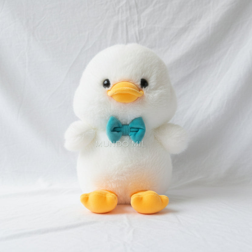 PELUCHE PATO CORBATA COLOR BLANCO 30 CM IMPORTADO 5-23