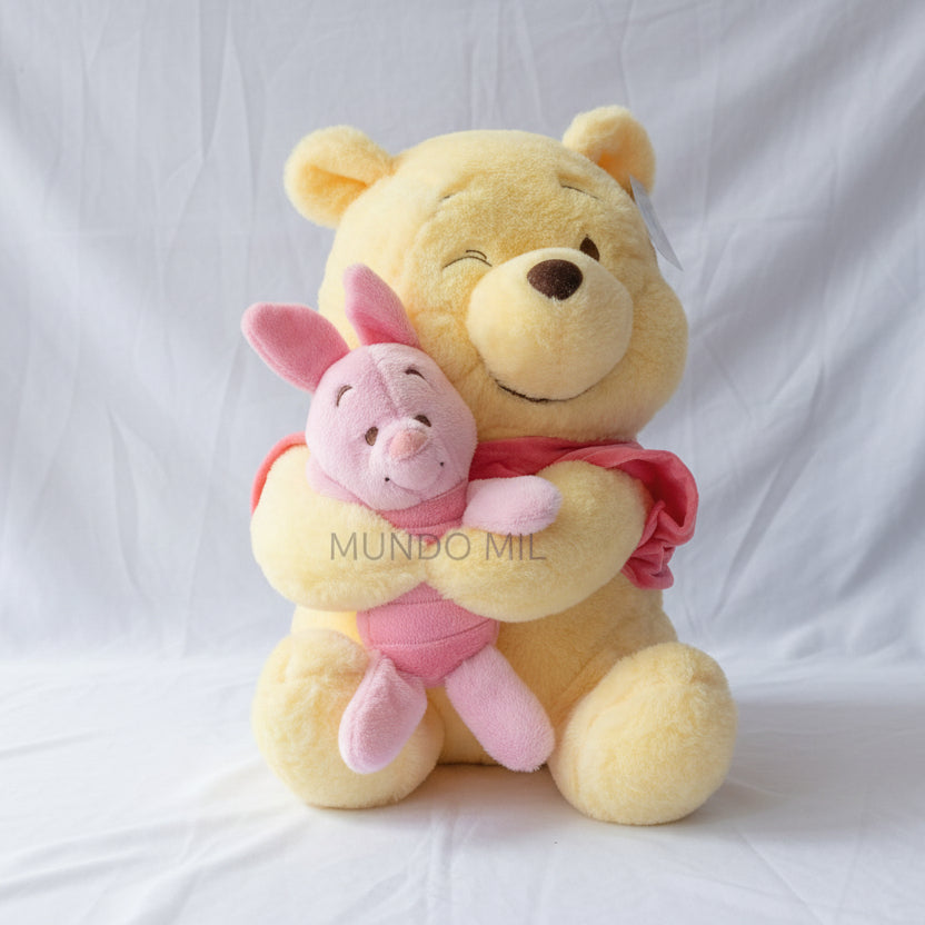 PELUCHE WINNIE POOH CON PIGGLET 45 CM IMPORTADO 1-40