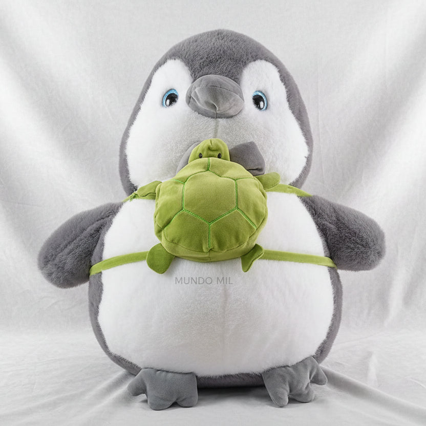 PELUCHE PINGUINO MALETA MOÑO 65 CM IMPORTADO 7-65