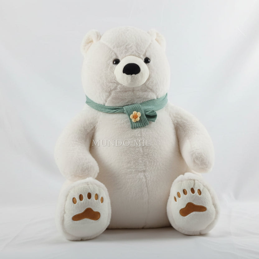 PELUCHE OSO POLAR BUFANDA 90 CM IMPORTADO 9-80