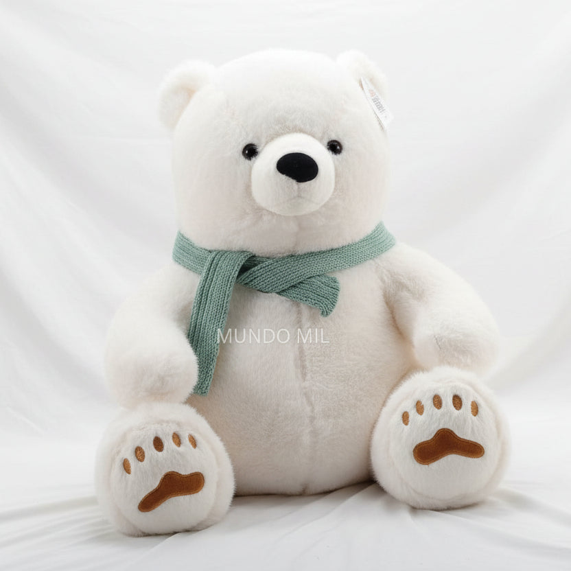 PELUCHE OSO POLAR BUFANDA 52 CM IMPORTADO 9-45