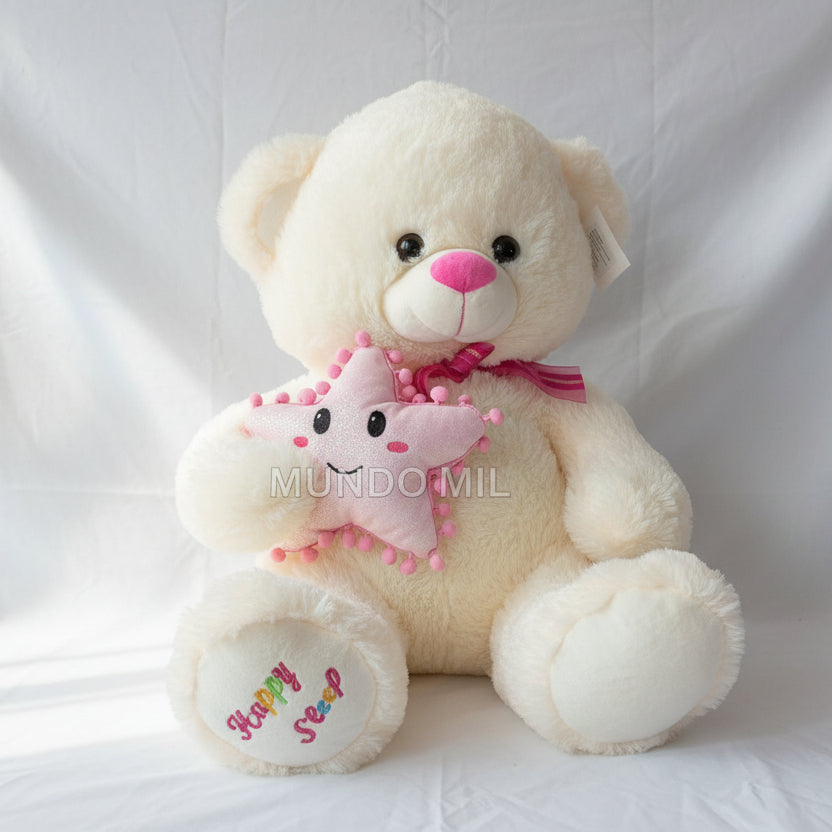 PELUCHE OSO CON ESTRELLA FELIZ 65 CM IMPORTADO 1-60