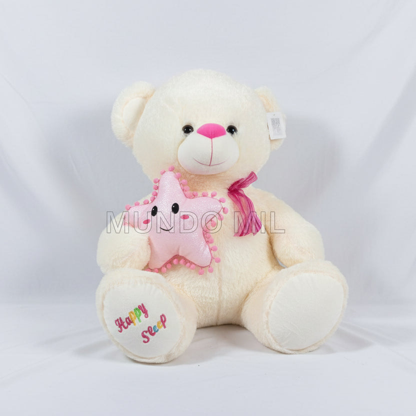 PELUCHE OSO CON ESTRELLA FELIZ 52 CM IMPORTADO 1-50