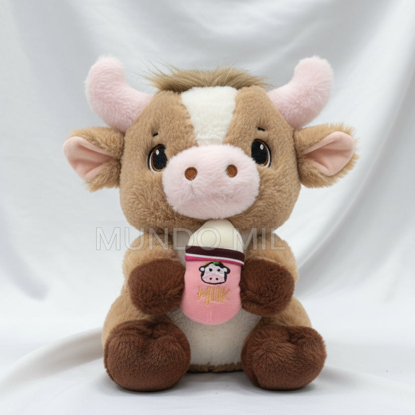 PELUCHE TORITO CON BIBERON 35 CM IMPORTADO