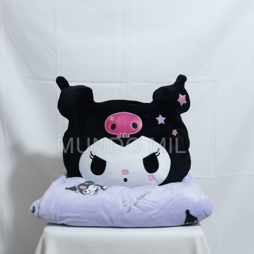 PELUCHE ALMOHADA KUROMI CON COBIJA 35 X 35 IMPORTADO K