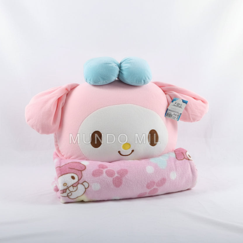 PELUCHE ALMOHADA MY MELODY CON COBIJA 35 X 35 IMPORTADO K