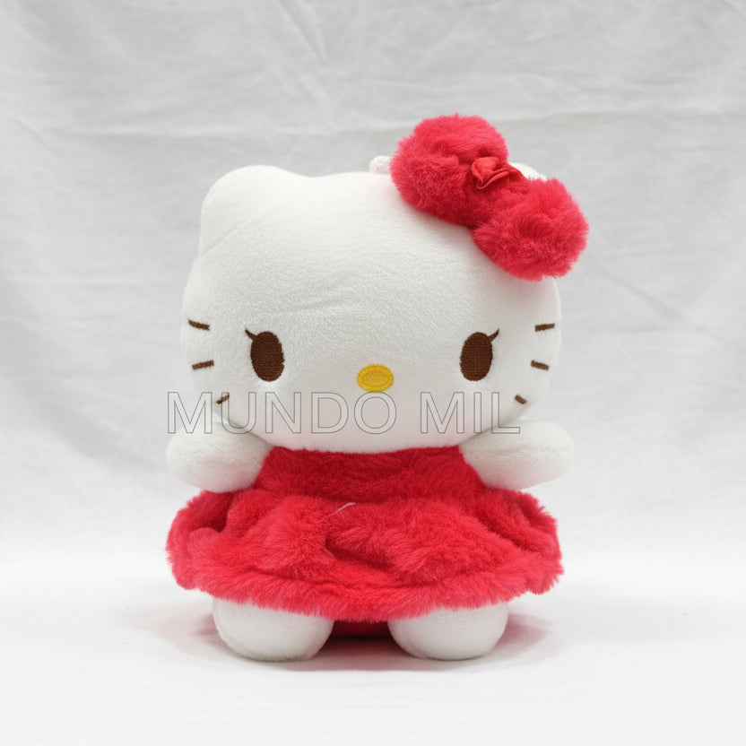 PELUCHE HELLO KITTY VESTIDO ROJO 22 CM IMPORTADO