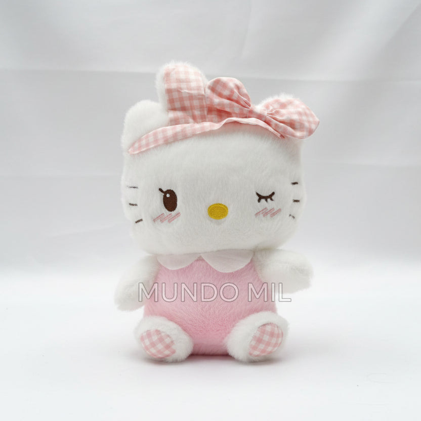 PELUCHE HELLO KITTY MOÑO ROSA 23 CM IMPORTADO