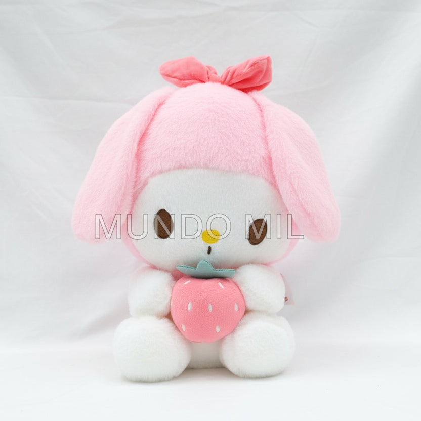 PELUCHE MY MELODY CON FRESA Y MOÑO 36 CM IMPORTADO X