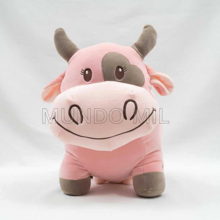 PELUCHE VAQUITA 40 X 50 CM IMPORTADO ROSA