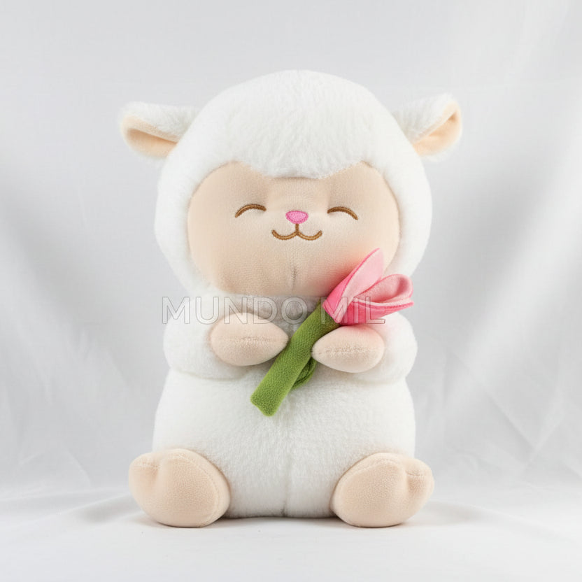 PELUCHE CORDERO TULIPAN 30 CM IMPORTADO
