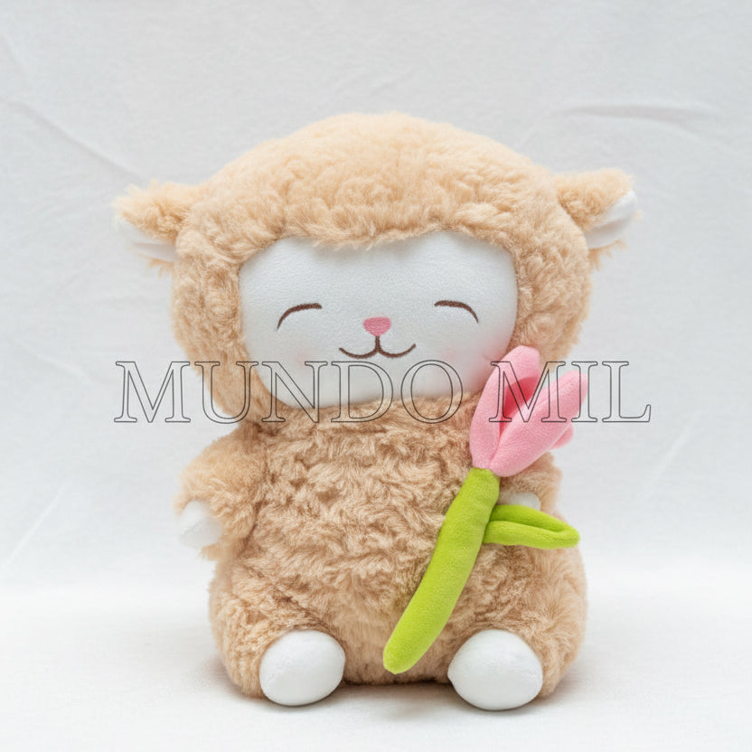 PELUCHE CORDERO TULIPAN 30 CM COLOR CAFE