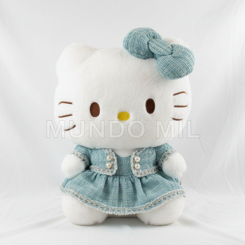 PELUCHE HELLO KITTY COREANO AGUA MARINA 35 CM IMPORTADO X
