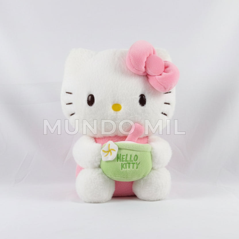 PELUCHE HELLO KITTY CON MALTEADA COLOR ROSA 32 CM IMPORTADO K
