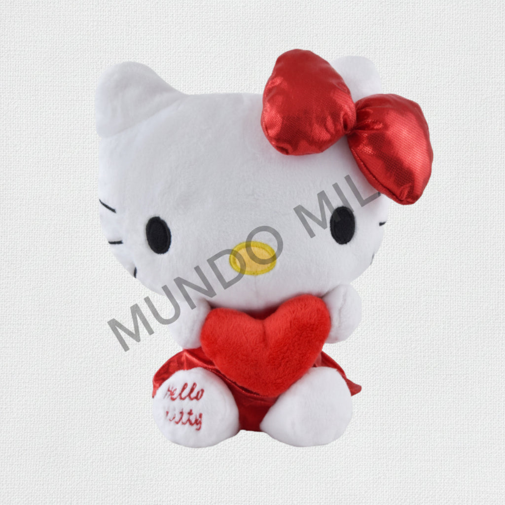 PELUCHE HELLO KITTY VESTIDO ROJO CORAZON 45 CM IMPORTADO
