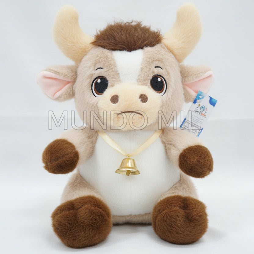 PELUCHE TORITO TORO BEBE CON CASCABEL 32 CM IMPORTADO X