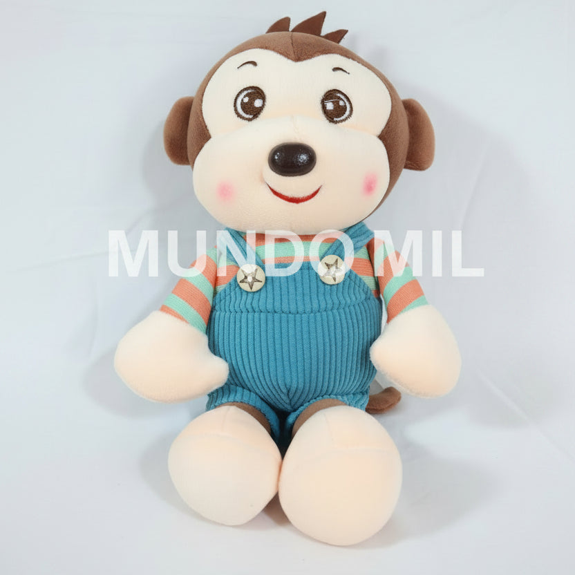 PELUCHE MONO CON OVEROL 30 CM IMPORTADO