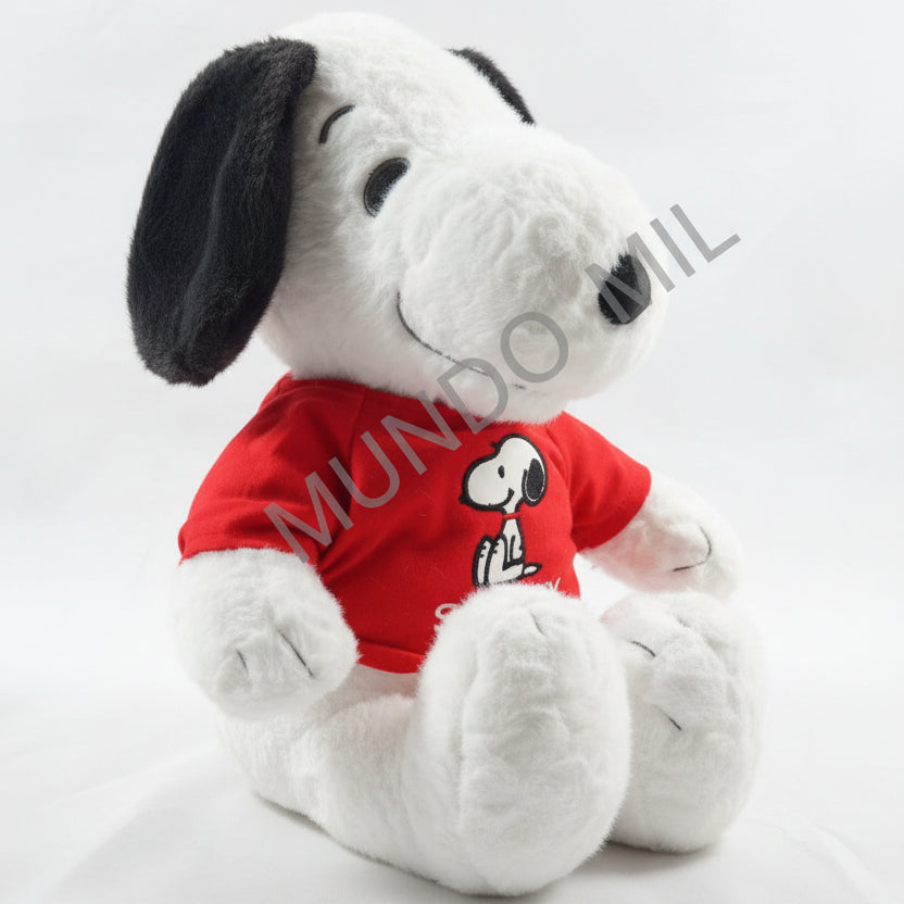 PELUCHE SNOOPY CAMISETA ROJO Y AZUL IMPORTADO 40 CM